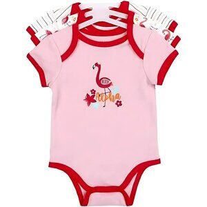 BLOOMIN BABY Girls Infant 3PC Bodysuit Set Pink Flamingo Design Size 0-3M 3-6M